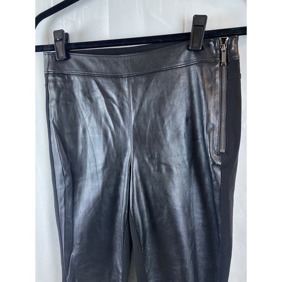 White House Black Market Skinny Leg Faux Leather Front Women's Size‎ 2R Jeggings - Picture 4 of 12